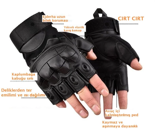 Tactical Eldiven Askeri Taktik Eldiven Bisiklet Eldiveni Destekli Motorsiklet Eldiveni - 4