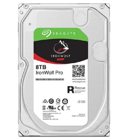 SEAGATE 3.5" 8TB IRONWOLF PRO ST8000NT001 256MB 7200RPM SATA-3 KURUMSAL NAS DİSKİ - 1