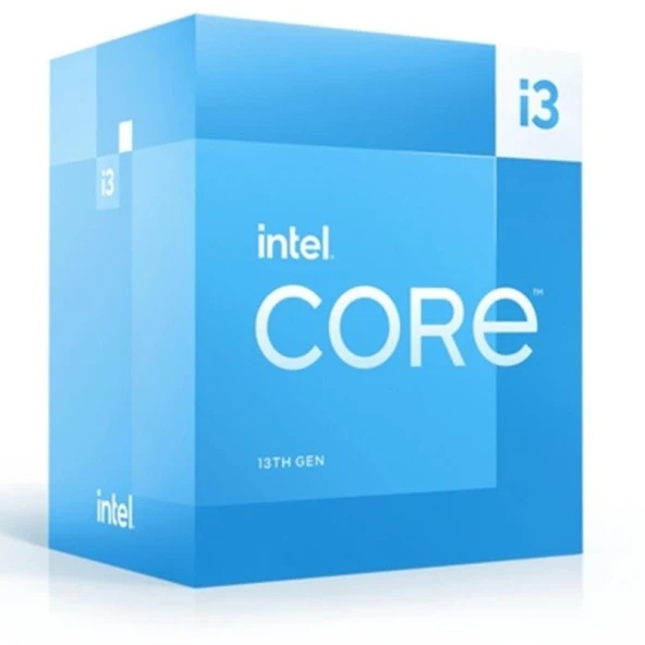 INTEL CORE i3 13100 17MB 4çekirdekli O/B UHD VGA 1700p 65w Kutulu+Fanlı