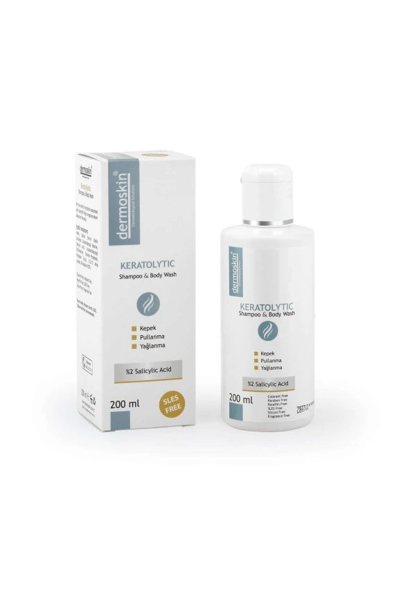 DERMOSKİN KERATOLYTİC SAÇ VE VÜCUT ŞAMPUANI 200 ML