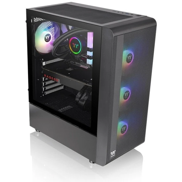 THERMALTAKE 500W 80+ S200 TG 4-RGB FANLI GAMING MID-TOWER PC KASASI - Resim 2