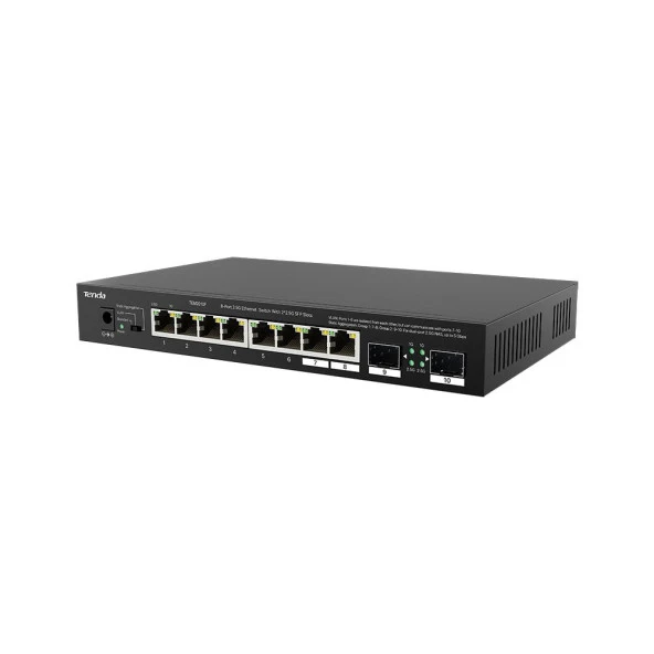 TENDA 8port TEM2010F 2.5 Gigabit 2X SFP Yönetilemez Switch - Resim 3