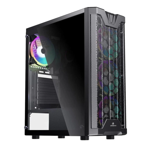 GAMEBOOSTER GB-F3101B  4-FANLI RGB GAMING MID TOWER PC KASASI