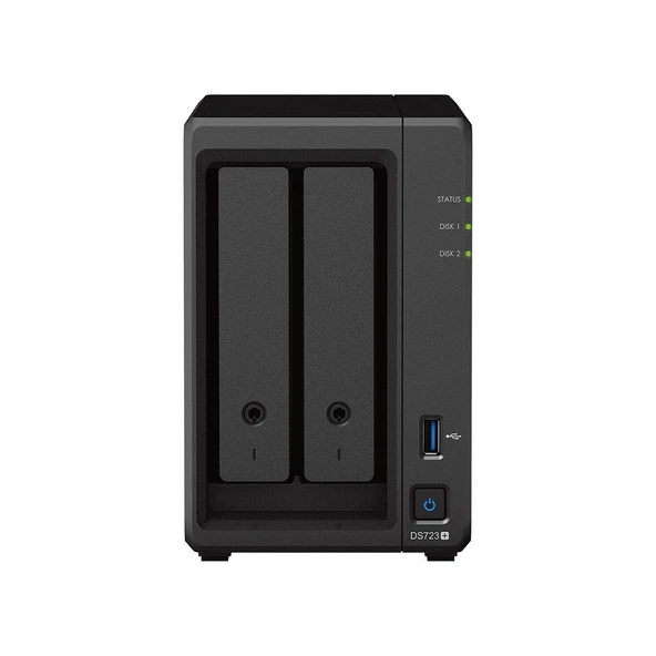 SYNOLOGY DS723 PLUS RYZEN R1600-2GB RAM-2-diskli Nas Sunucu (Disksiz) - 1