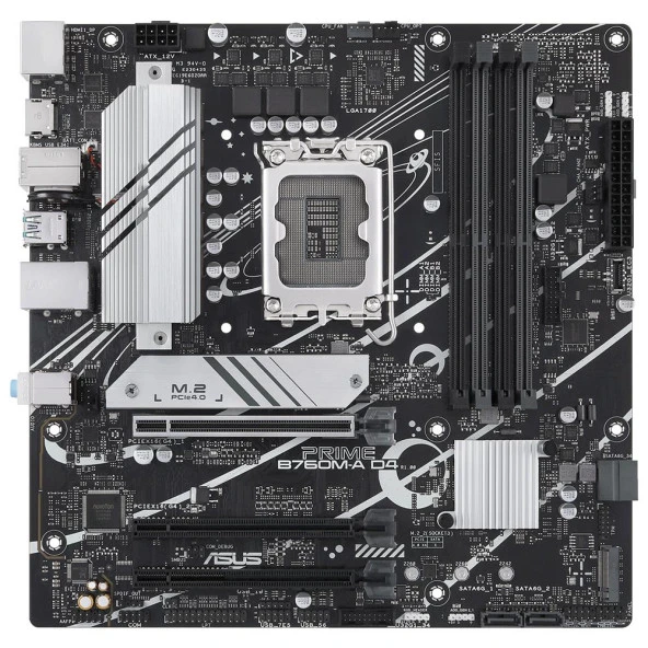 ASUS PRIME B760M-A D4-CSM DDR4 HDMI-DP PCIE 4.0 1700p mATX KURUMSAL ANAKART - Resim 2