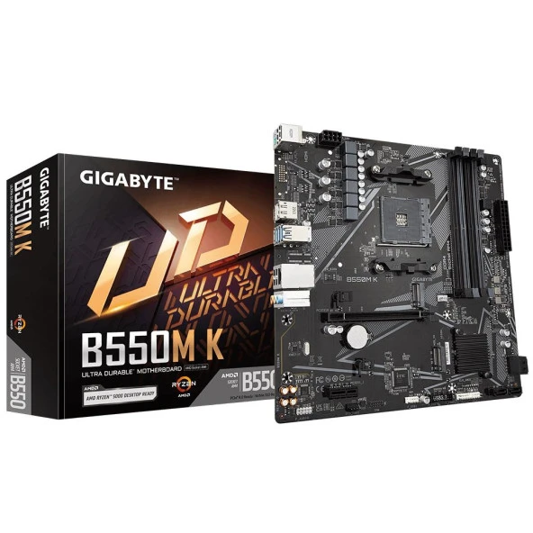 GIGABYTE B550M-K DDR4 HDMI-DP PCIE 4.0 AM4 mATX ürün görseli