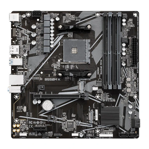 GIGABYTE B550M-K DDR4 HDMI-DP PCIE 4.0 AM4 mATX - Resim 2