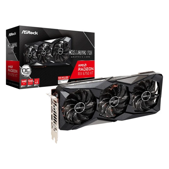 ASROCK 12GB RX6750XT Challenger Pro 12GB OC GDDR6 HDMI-DP PCIE 4.0
