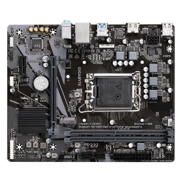 GIGABYTE H610M-K DDR4 HDMI PCIe 16X v4.0 1700p mATX - Resim 3