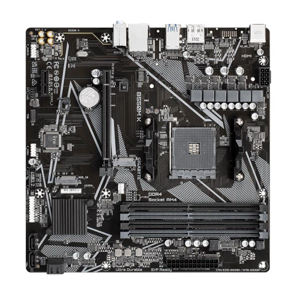 GIGABYTE B550M-K DDR4 HDMI-DP PCIE 4.0 AM4 mATX - Resim 3