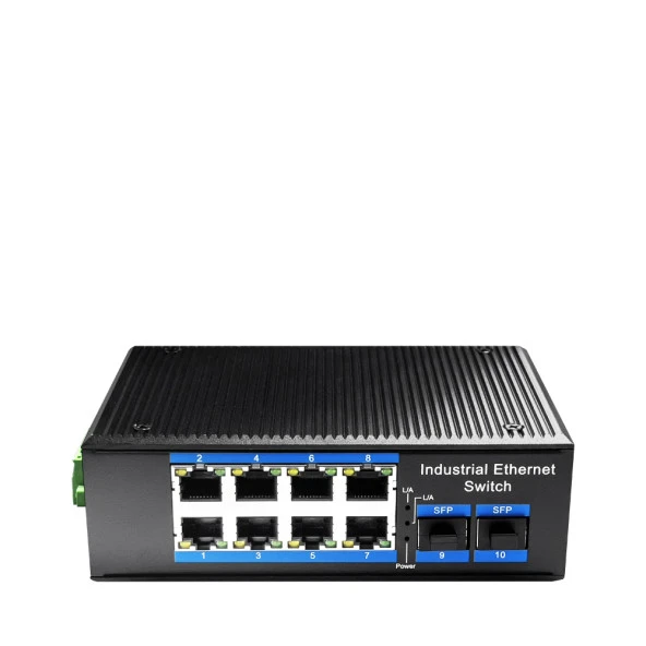 CUDY IG1008S2P 8 Port Gigabit 2-SFP 240w Full PoE Endüstriyel Yönetilemez Switch ürün görseli