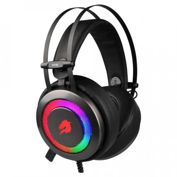 GameBooster GB-H16 7.1 Surround USB Led Aydınlatma Siyah Gaming Mikrofonlu Kulaklık