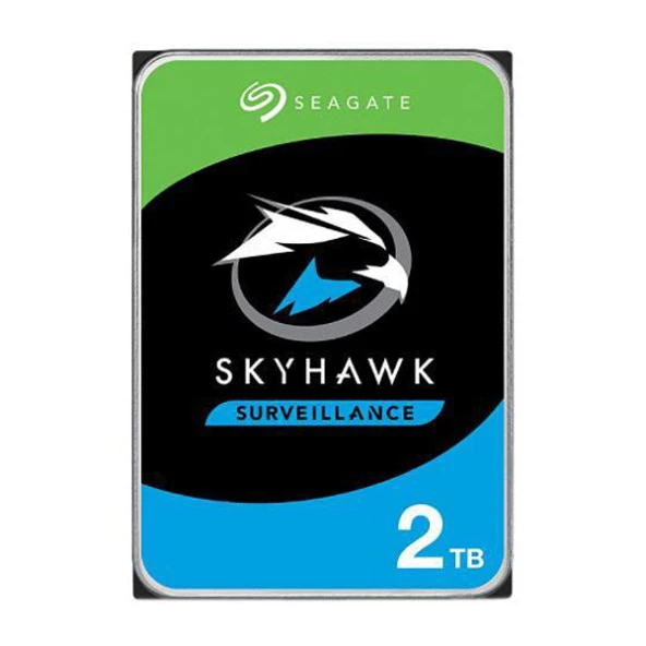 SEAGATE 3.5" 2TB SKYHAWK ST2000VX017 5400 RPM 256MB SATA-3 Güvenlik Diski ürün görseli