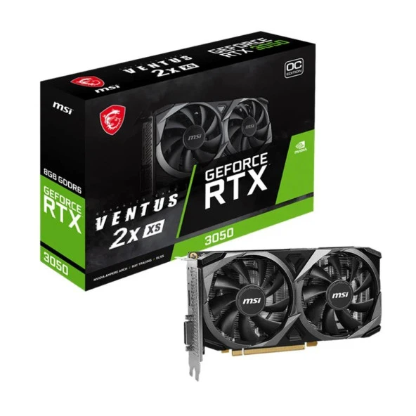 MSI RTX3050 8GB VENTUS 2X XS 8G OC GDDR6 128bit HDMI DVI DP PCIe 16X v4.0