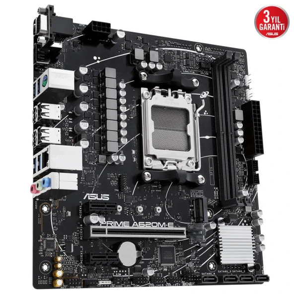 ASUS PRIME A620M-E DDR5 HDMI DP PCIe 16X v4.0 AM5 mATX - Resim 3