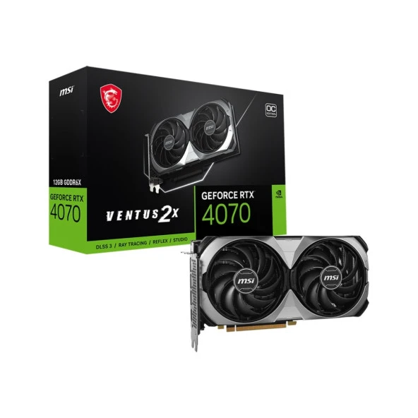 MSI RTX4070 12GB VENTUS 2X E 12G OC GDDR6X 192bit HDMI DP PCIe 4.0