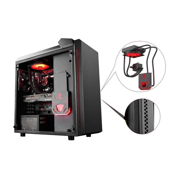 DEEPCOOL BARONKASE SIVI SOĞUTMALI AM4-1200p İŞLEMCİ FANI DAHİL GAMING MID-TOWER PC KASASI - 4