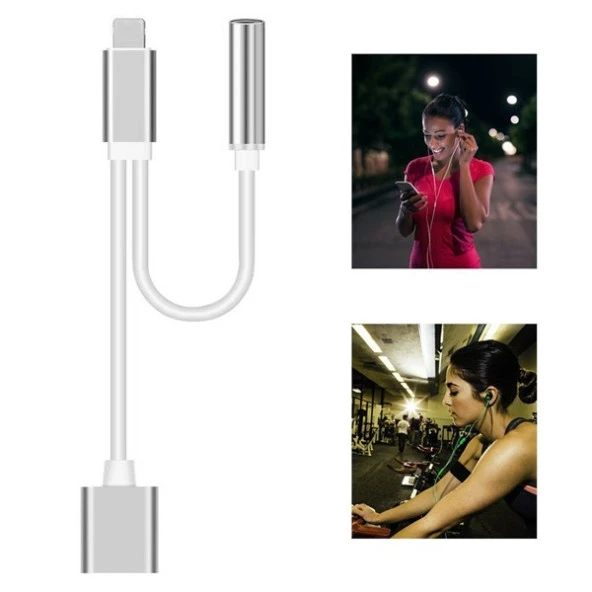 Codegen Apple iPhone Lightning + 3.5mm Stereo Dönüştürücü Çoklayıcı Adaptör CDG-CNV51 - Resim 3