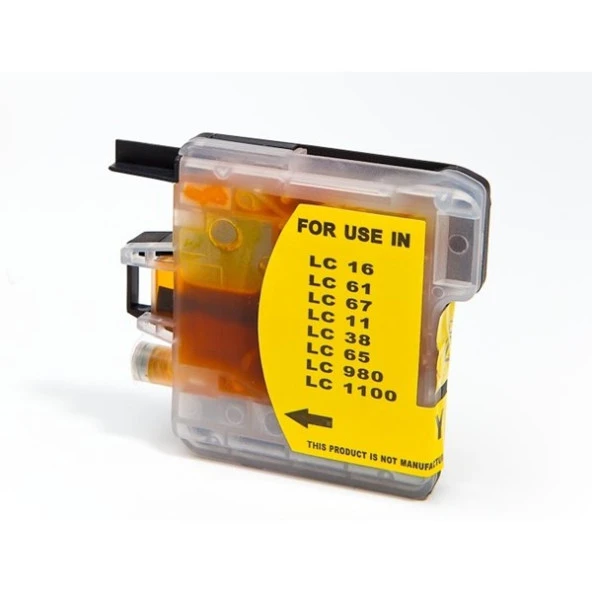 Prıntpen Brother Lc-38,61,65,67,980,1100  Yellow Yüksek Kapasite (13,0Ml.) - 2