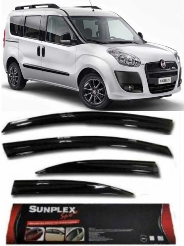 4 Lü Fiat Doblo II Ön SUNPLEX Cam Rüzgarlığı