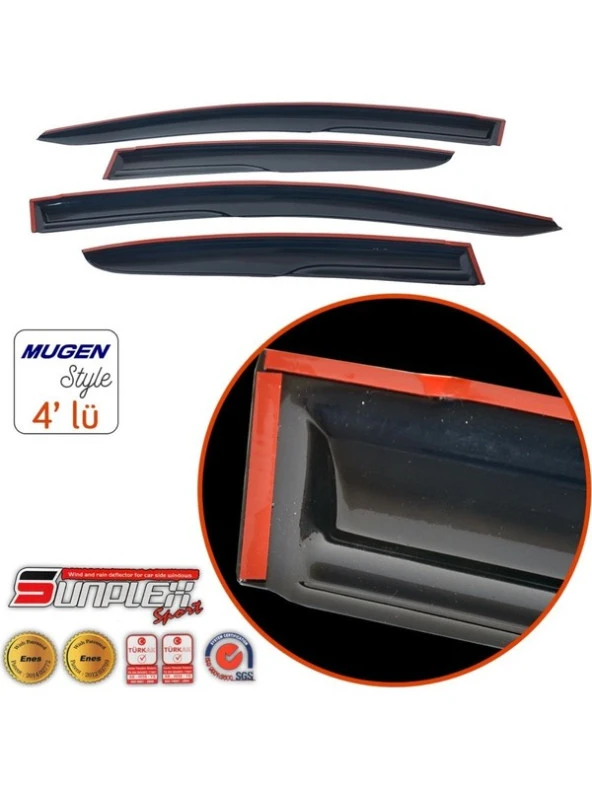 Sunplex Isuzu D-Max 2018 SONRASI Cam Rüzgarlığı 4 Lü - 2