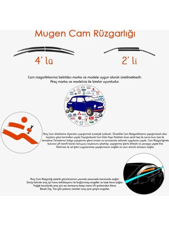 Sunplex Isuzu D-Max 2018 SONRASI Cam Rüzgarlığı 4 Lü - 3