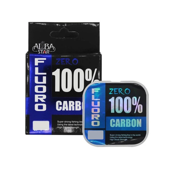 Albastar Zero %100 Fluorocarbon Misina Clear 0.43mm 25mt 12.53kg