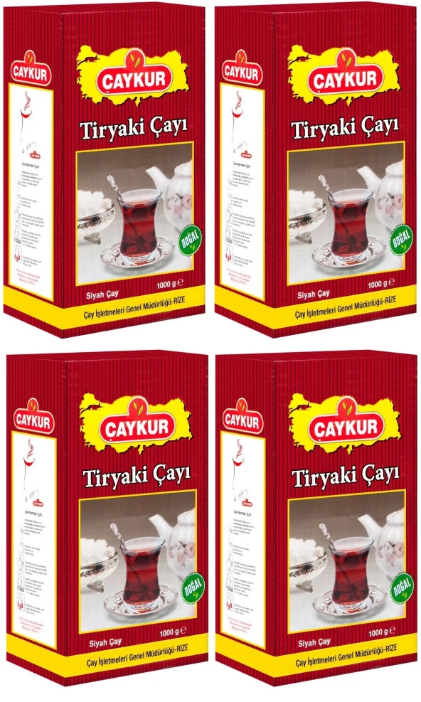 Çaykur Tiryaki Çayı Siyah Çay 4x1 Kg