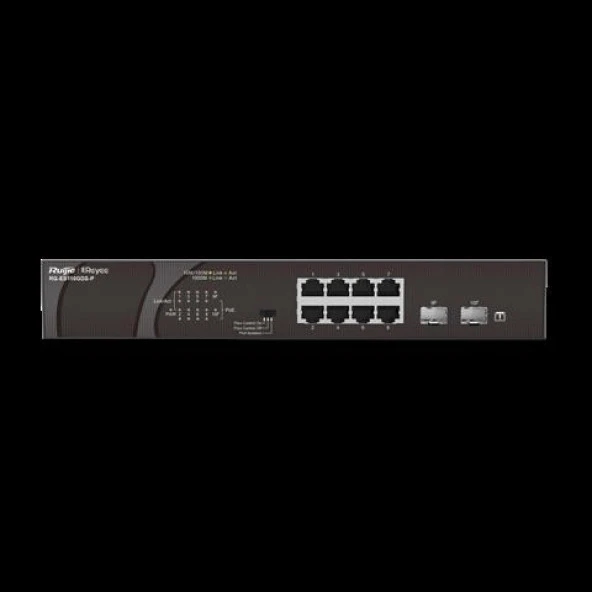 RUIJIE 8-PORT 120W FULL POE RG-ES110GDS-P GIGABIT POE SWITCH ürün görseli
