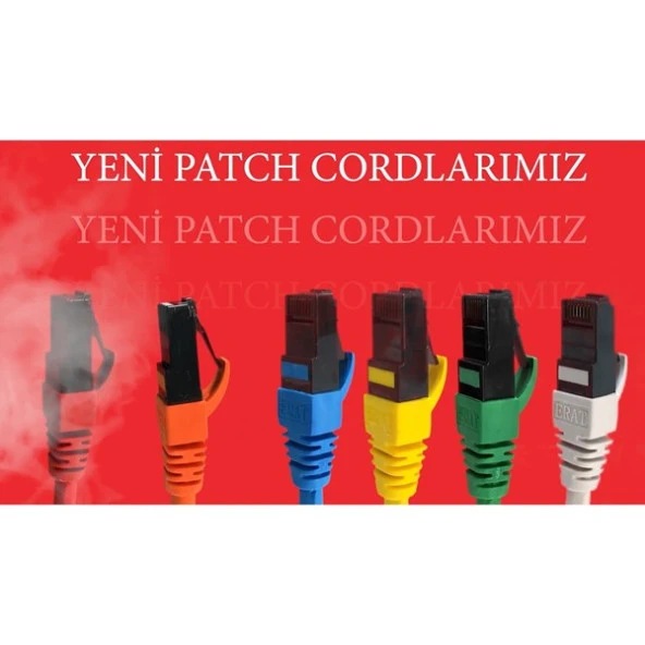 Erat Epc-250C6ulhy-01 1Mt Utp Cat6 Patch Cord Lsoh Sarı 4X2x24# 24 Awg