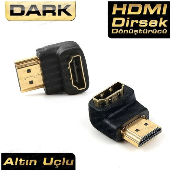 DARK DK-HD-AMXF90 HDMI 90° Dönüştürücü Dirsek HDMI Erkek - HDMI Dişi