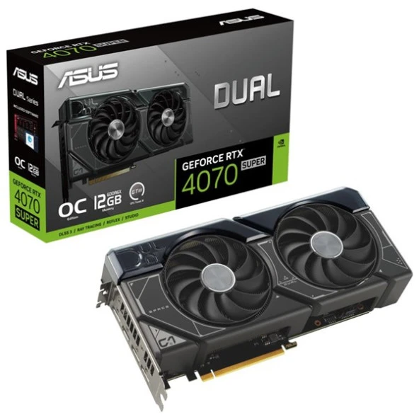 ASUS RTX4070 SUPER 12GB DUAL-RTX4070S-O12G GDDR6X 192bit HDMI DP PCIe 4.0