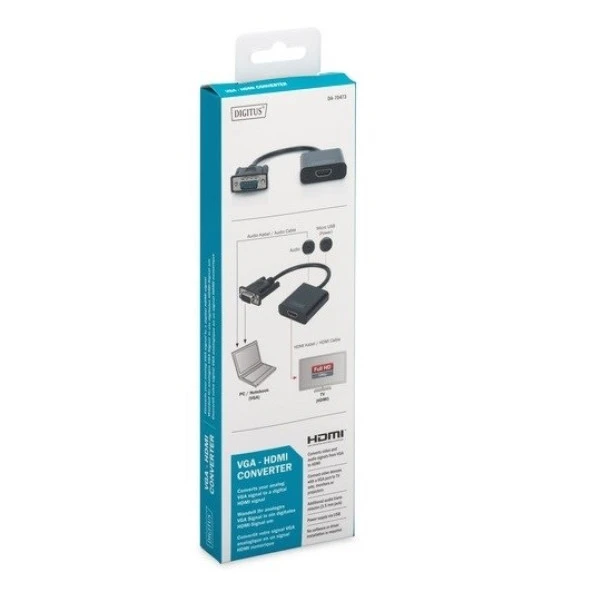 DIGITUS DA-70473 VGA-Hdmı Çevirici +Ses - 3