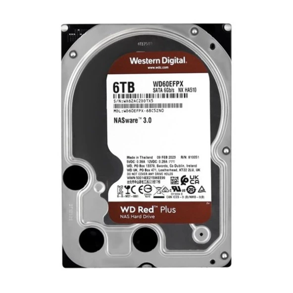 WD 6TB RED WD60EFPX 256MB 5400RPM SATA-3 NAS DİSKİ ürün görseli