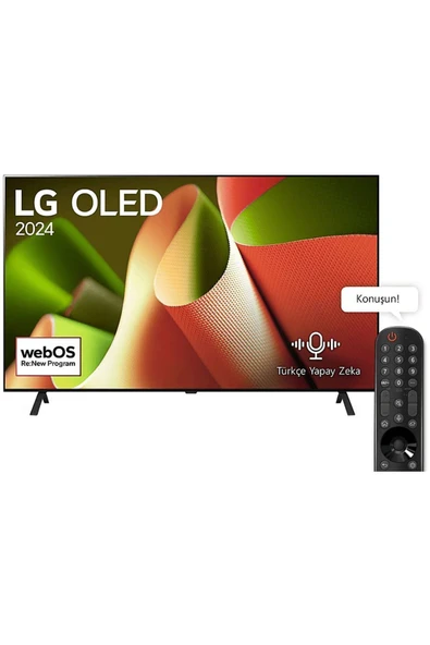 LG OLEDB46 55 inç 139 Ekran 4K Smart AI Sihirli Kumanda Dolby Vision webOS24 OLED TV