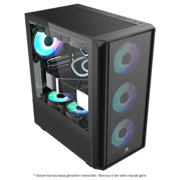 POWERBOOST 850W 80+ BRONZE PB-P3602BB GAMING MID-TOWER PC KASASI - Resim 2