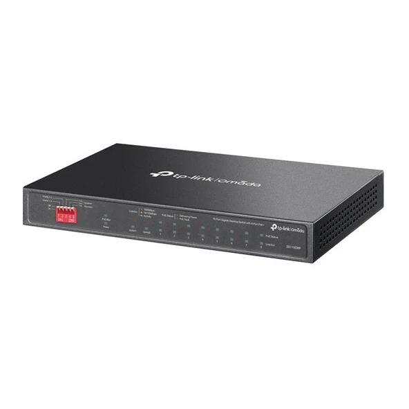 TP-LINK 8port DS110GMP GIGABIT 1-SFP 2-UPLINK 123W FULL POE YÖNETİLEMEZ SWITCH - Resim 3