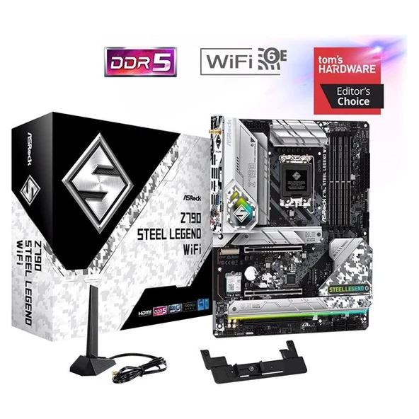 ASROCK Z790 STEEL LEGEND WIFI-6E DDR5 HDMI-DP PCIE 5.0 1700P ATX - 1