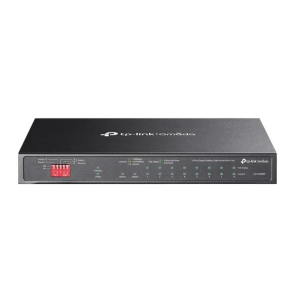 TP-LINK 8port DS110GMP GIGABIT 1-SFP 2-UPLINK 123W FULL POE YÖNETİLEMEZ SWITCH - Resim 4