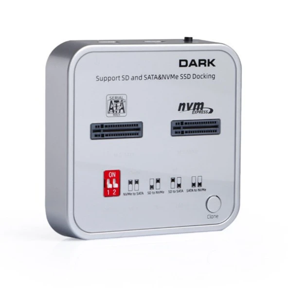 DARK DK-AC-DSDM2C M2 SSD Disk İstasyonu Klon ve SD Kart Destekli - Resim 4