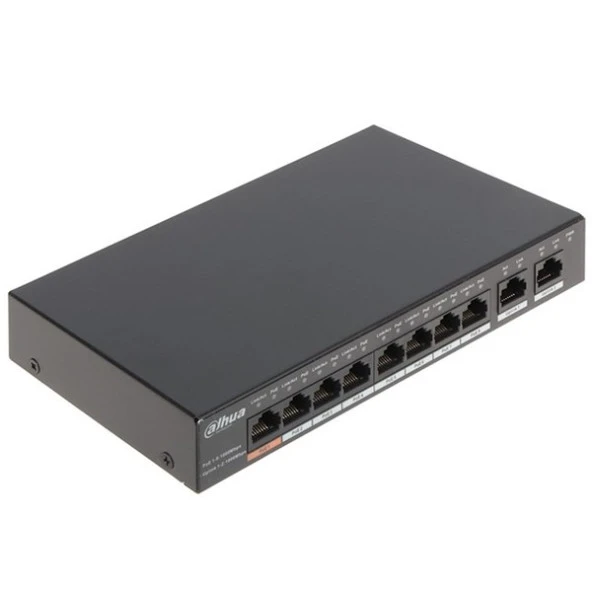 DAHUA 8port PFS3010-8GT-96 Gigabit 2-Uplink 90w Full PoE Yönetilemez Switch - 2