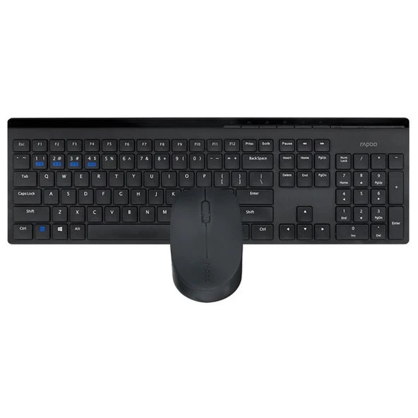 RAPOO 8110M 12482 KABLOSUZ KLAVYE MOUSE SET SİYAH ürün görseli