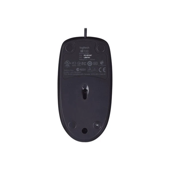 LOGITECH 910-006652 M100 KABLOLU SİYAH MOUSE - Resim 3