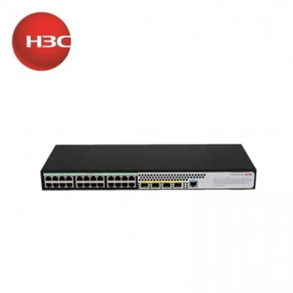 H3C 24port S1850V2-28X-HPWR GIGABIT 4-10GBE SFP+ 370W FULL POE YÖNETİLEBİLİR SWITCH ürün görseli