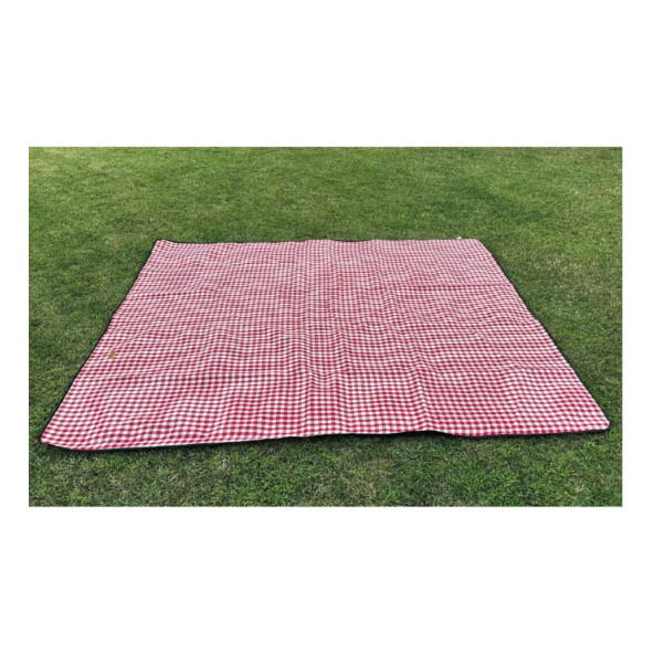 Nurgaz Campout Piknik Örtüsü Ekose Kareli Kırmızı - 2