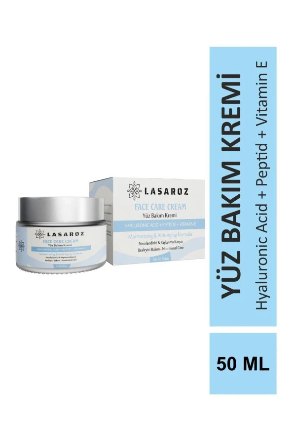 Lasaroz Yüz Bakım Kremi Hyaluronic Acid Peptide Vitamin E 50 ml