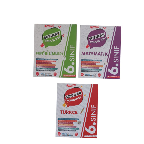 PRUVA AKADEMİ 6. SINIF SORULAR KONUŞUYOR  3LÜ SET