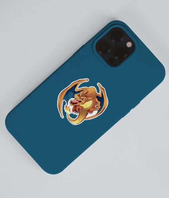 Charizard Pokemon sticker  2li set -mat kağıt- - 4
