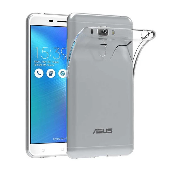 Asus Zenfone 3 Laser ZC551KL Şeffaf Kılıf Yumuşak İnce Tasarımlı Kapak (SÜPER)