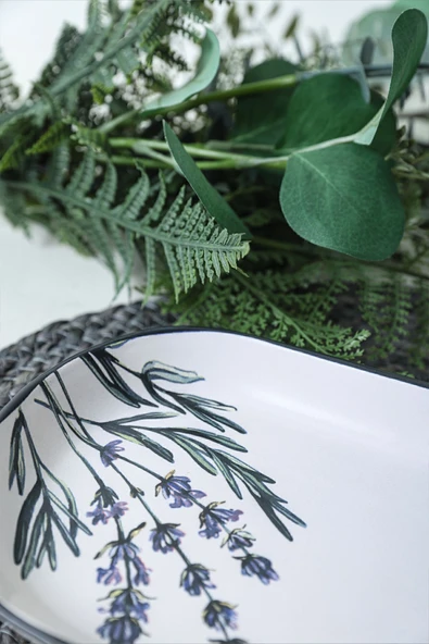 Keramika Keraart Çiçek Bahçesi Noyan Kayık Tabak 28 Cm 2 Adet 18940 - Resim 3